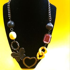 Butterfly and Heart Necklace